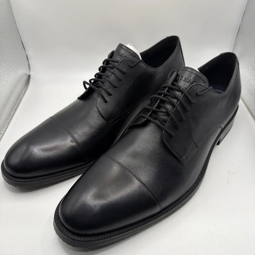 Cole Haan Modern Essentials Mens Shoes Sz 11 M Dress Black Cap Toe Oxford